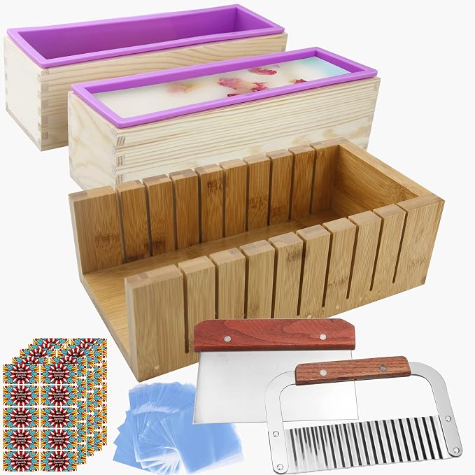 2 PCS Silicone soap molds Making Kit soap loaf bar Making molds by MDPQT