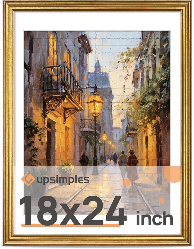 upsimples Vintage 18x24 Frame, Antique Gold Frames Display 16x20 by upsimples