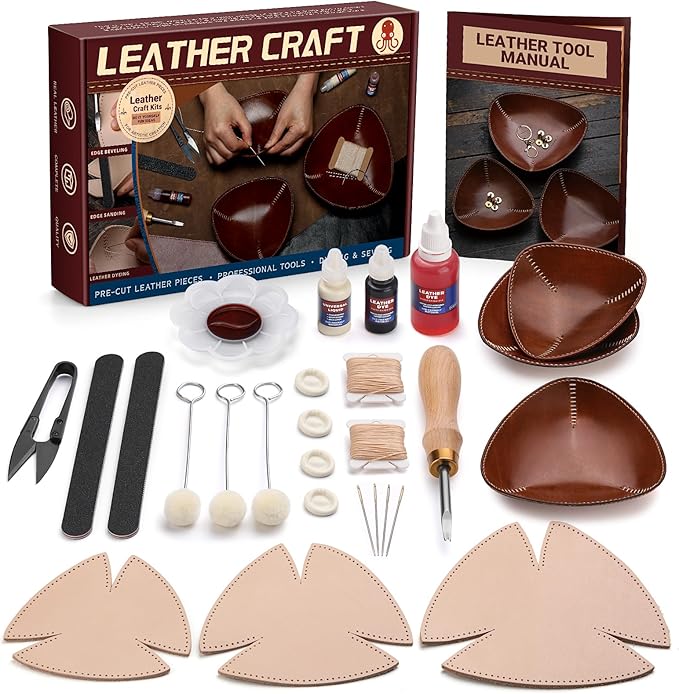 CBHGFEA Leather Tooling Kit Leather Tray Kit by CBHGFEA