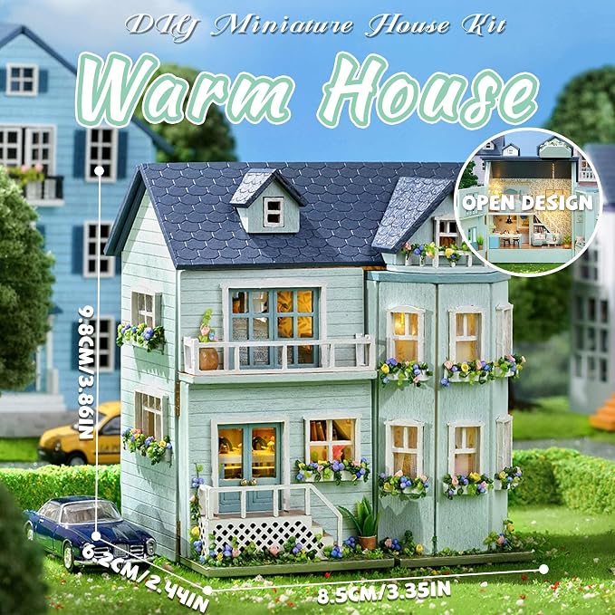 Flever Dollhouse Miniature DIY House Kit Creative Room - Image 2
