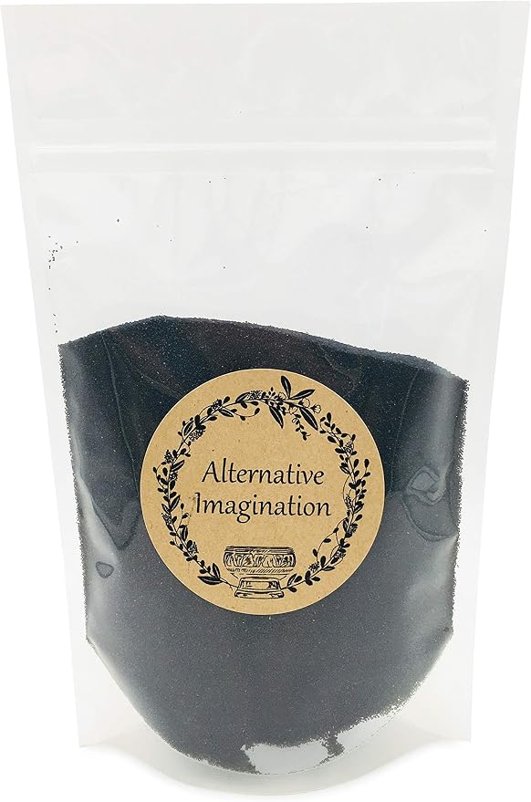 Black Sand - Fine Colored Sand for Ritual Use, Zen Gardens, Incense Burners by AlternativeImagination