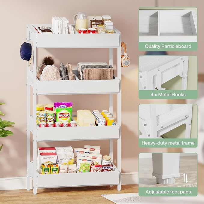 Tribesigns 4-Tier Retail Snack Display Shelf, Snack Rack Display Stand - Image 6