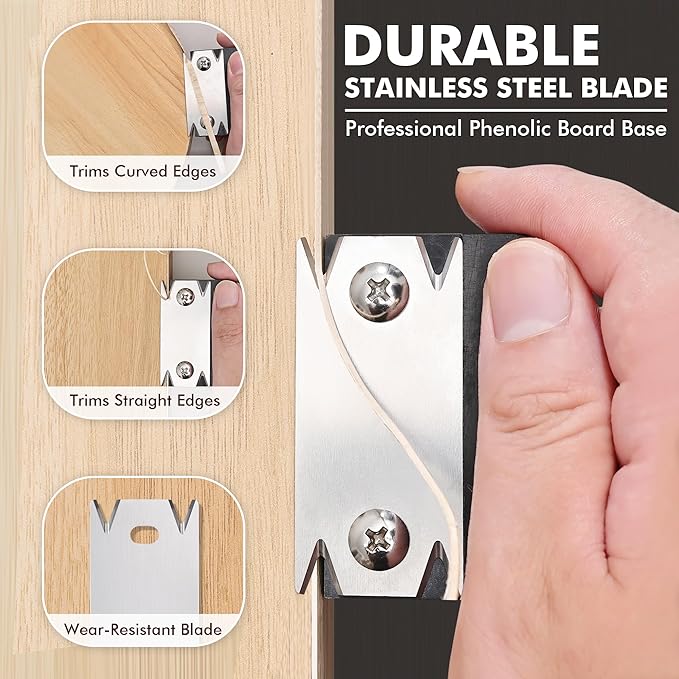 NECAMOCU Edge Banding Trimmer, Upgraded Mini Edge Band Trimmer & Cutter | - Image 4