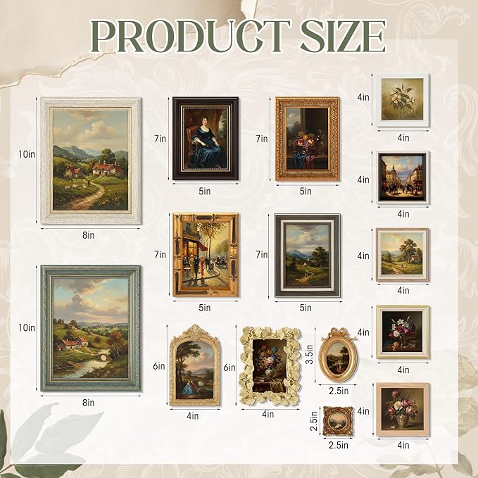Kathfly 15 Pack Vintage Picture Frames - Image 3