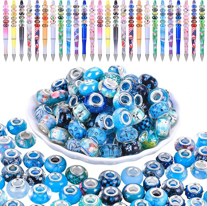 European Large Hole Spacer Charm Beads by VICTLOV