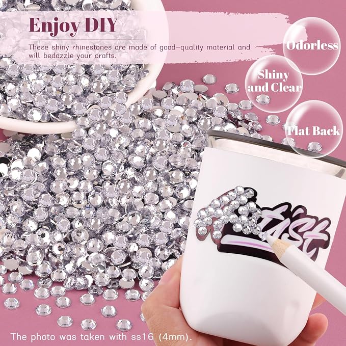 6000PCS 4mm Resin Rhinestones Bulk - Image 4