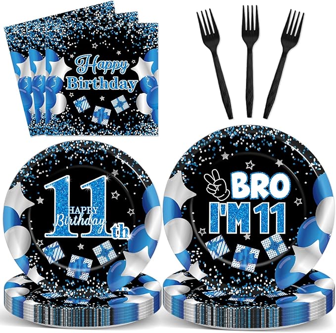 Qyeahkj 100 Pcs 11th Birthday Decorations by Qyeahkj