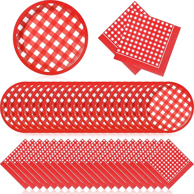 Zhehao 120 Pcs Disposable Paper Plates and Napkins Bulk Birthday Party by Zhehao