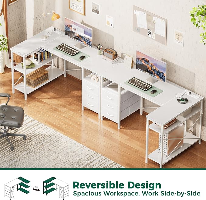 Huuger L Shaped Office Desk - Image 4