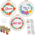 Louise Maelys 3 Pack Flower Embroidery Kit by LouiseMaelys