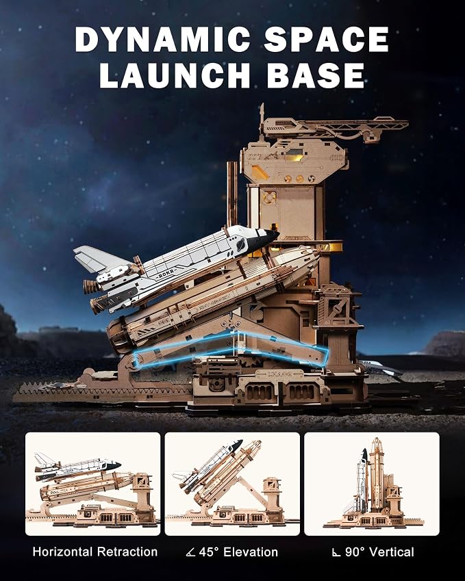 ROKR 3D Puzzles for Adults Space Shuttle, Interactive DIY Building Model - Image 4