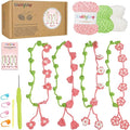 WaldyWop Crochet Kit for Beginners: 4 Flower Bracelets Starter Kit w/Videos | by WaldyWop