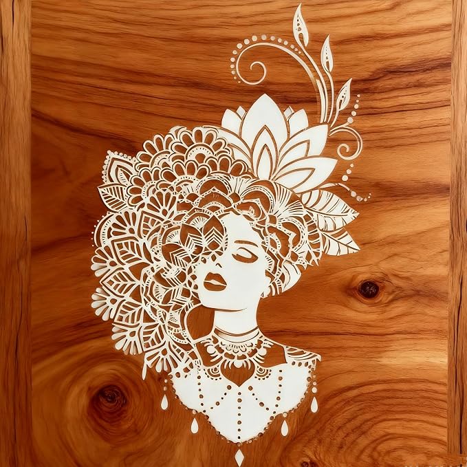 TIAMECH A4 Reusable Mandala Lady Stencil - Image 3