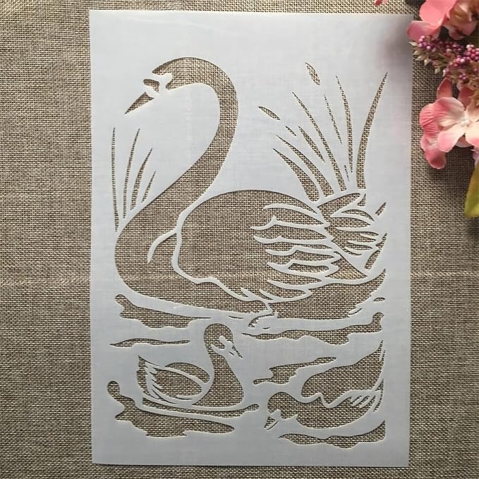 TIAMECH A4 Reusable Duck Goose Swan Stencil - Image 3