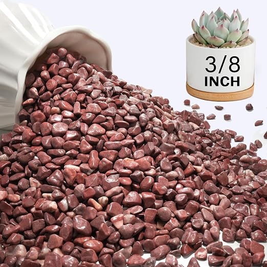 NUPICK 3 lbs Pebbles for Indoor Plants, 3/8 Inch Pea Gravel for Fish Tank by CreateAmazingChoice