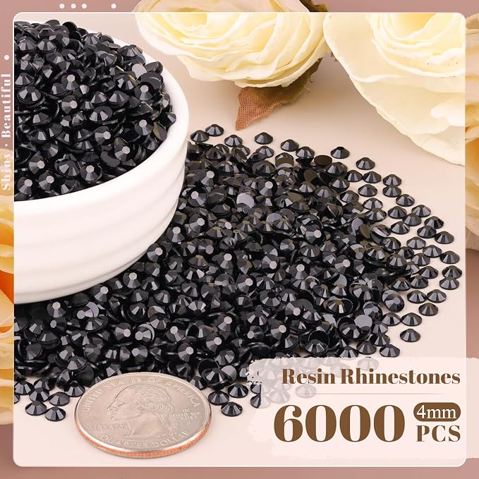 6000PCS 4mm Resin Rhinestones Bulk - Image 2