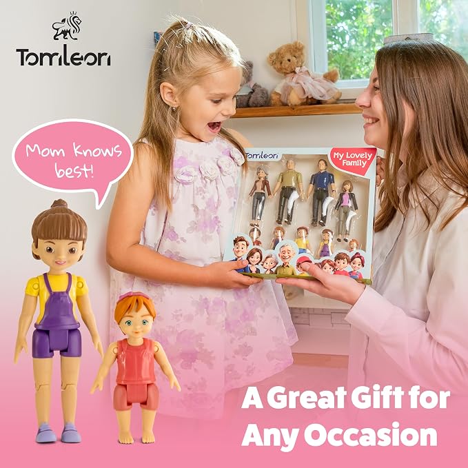 Dollhouse People, Bendable Dollhouse Family Set – 9 Poseable Figures Including - Image 4