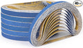 40-Piece 1/2 x 18 Inch Zirconia Sanding Belts 40-400 Grit, Heavy Duty Long-lasting Mini Sanding Bands for Belt Sander, Rust Paint Removal, Wood Metal Grinding and Finishing