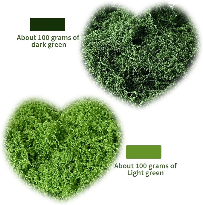 Fake Moss for Plants Indoor, 7OZ Dual-Color Artificial Moss for Crafts - Image 3