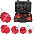 PVC Pipe Reamer Kit, 6PCS Inside Pipe Reamer Tool, ABS CPVC PVC Fitting Saver for Standard 1/2" Drills, Aluminum Drain Water Plumbing Tools for SCH40 (3/4'', 1'', 1-1/2'', 2'', 3'', 4'')