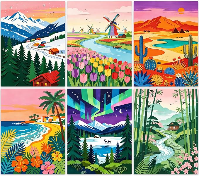 DOZEEZOP 6-Pack Diamond Painting Art Kits by DOZEEZOP