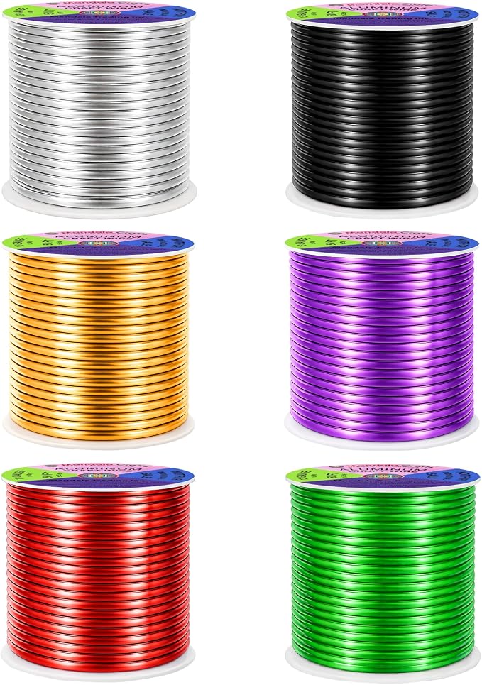 Mandala Crafts 13 GA Silver Black Red Assorted Anodized Aluminum Craft Wire | - Image 2