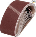HARFINGTON 4 x 24 Inch Sanding Belts, 10 Pcs 100 Grits Aluminum Oxide Abrasive Belt Sander File Belt for Woodworking, Metal Polishing, Knife Sharpener