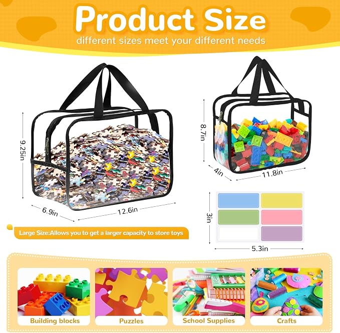 8 Packs Large Toy Storage Bags - Image 2
