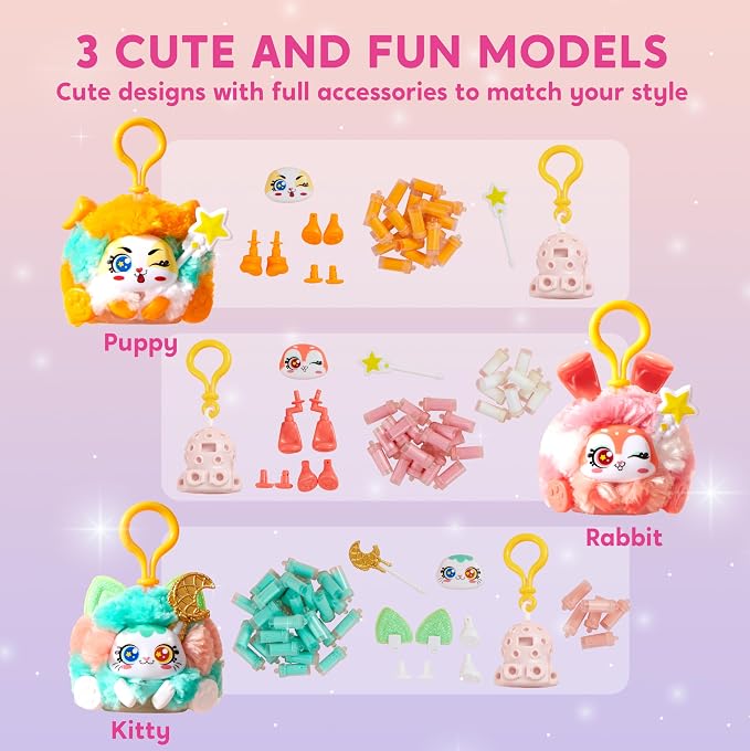 Klever Kits DIY Plush Keychain Making Craft, DIY Arts & Craft Set - Image 2