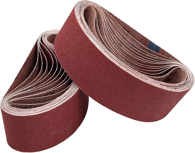 24 Pack 3 x 21 Inch Sanding Belts,60 Grit 3x21 Belt Sander Sanding Belt, Aluminum Oxide Belt Sandpaper for Belt Sander, (3x21in,60 Grit)