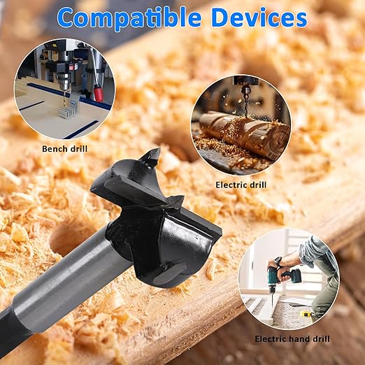 Forstner Bit Set for Woodworking 10PCS Wood Drill Bit Set Hole Saw Woodworking Tools Carbide Tipped Forstner Bits for Hard Wood Plastic Plywood MDF
