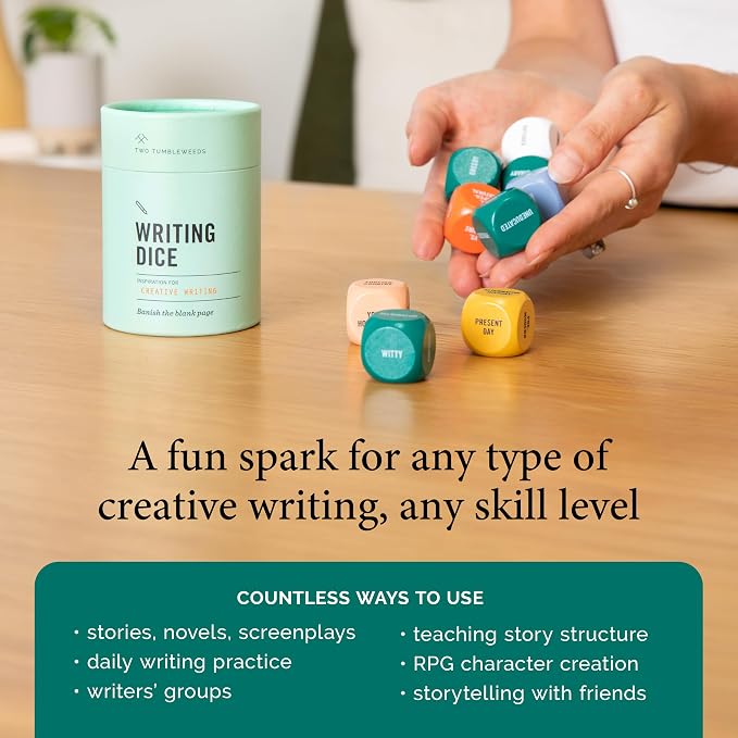 Two Tumbleweeds Writing Dice for Creative Writing — Beat Writer's Block | Story - Image 6