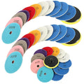 36pcs Diamond Polishing Pads Kit 4 Inch 100mm Round Sanding Discs Wet Dry Grinding Wheels Set Diamond Sandpaper for Diamond Granite Stone Concrete Marble
