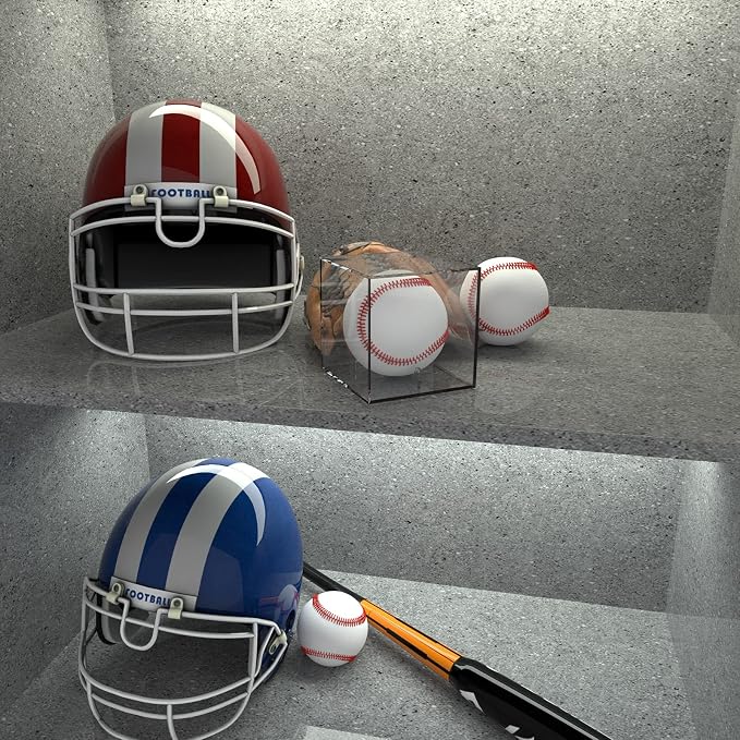 Baseball Display Case, Built-In Stand. 3.15" Square Fits Official Balls to - Image 3