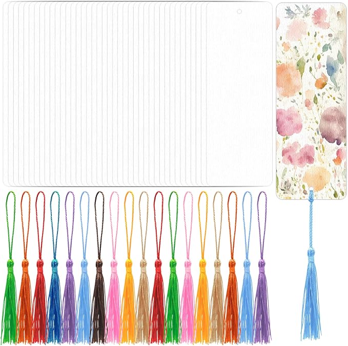 DSYIL 50 Sets Watercolor Paper Bookmarks by DSYIL