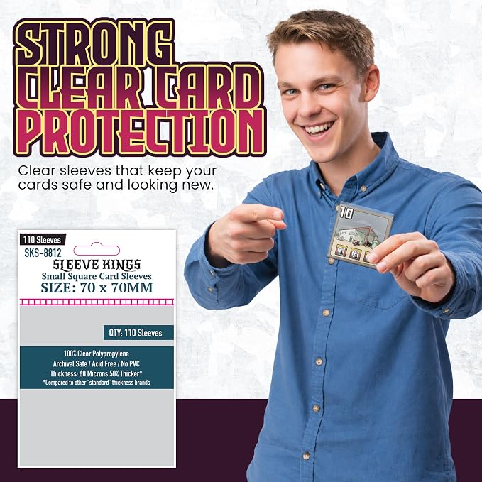 Sleeve Kings Standard Card Sleeves – 110 Count, Medium Square Size, Compatible - Image 2