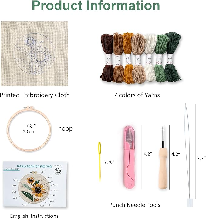 Myfelicity Punch Needle kit, Punch Needle Embroidery Kit - Image 6