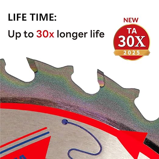 2-Pack 6-1/2" 24-Tooth Arbor 5/8" Woodworking Circular Saw Blade,Framing/General Purpose,Special Anti-Thermal Adhesion Coating on Cutting Edge-TA,High Finish, Long Life,6-1/2" 24T 5/8"