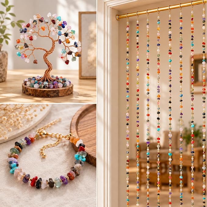 500pcs Natural Chip Stone Beads Multicolor 5mm to 8mm Irregular Gemstone - Image 8