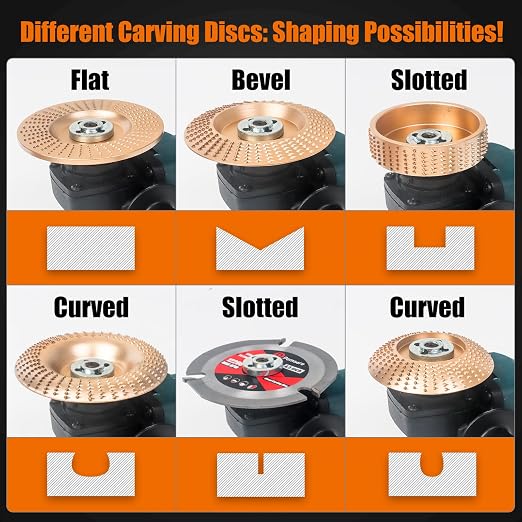 Pomsare 13PCS Angle Grinder Polishing Pad Sanding Disc, Wood Carving Disc Set - Image 5