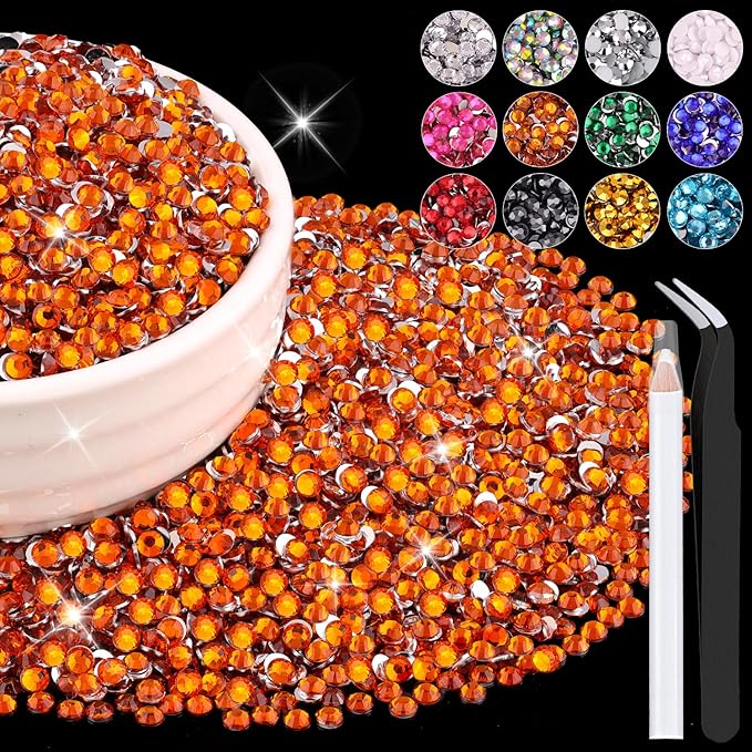 8000PCS 3mm Resin Rhinestones Bulk by BELLEBOOST