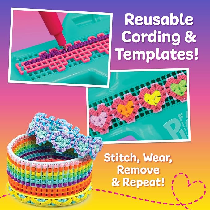 Just My Style Fashion Punch Style & Stitch Loom, Friendship Bracelet Kit - Image 6