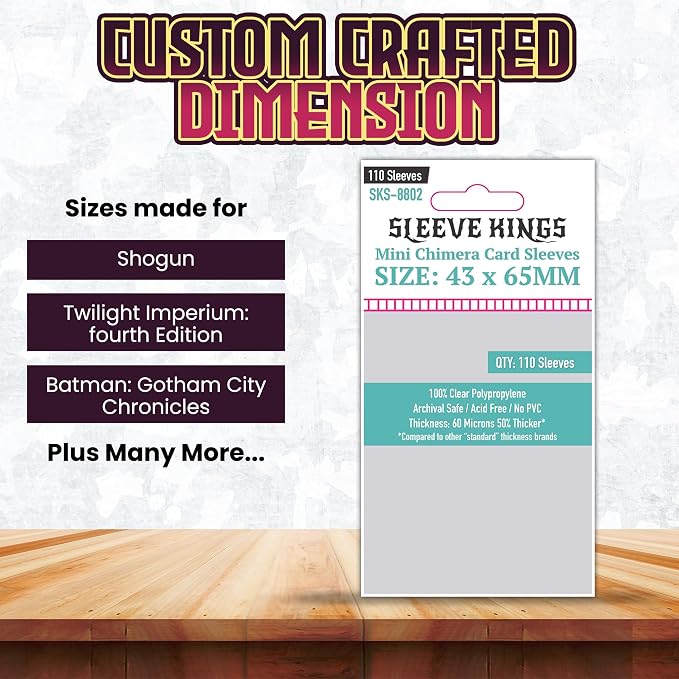 Sleeve Kings Mini Chimera Card Sleeves – 110 Count, 43 x 65 mm, Perfect Fit - Image 3