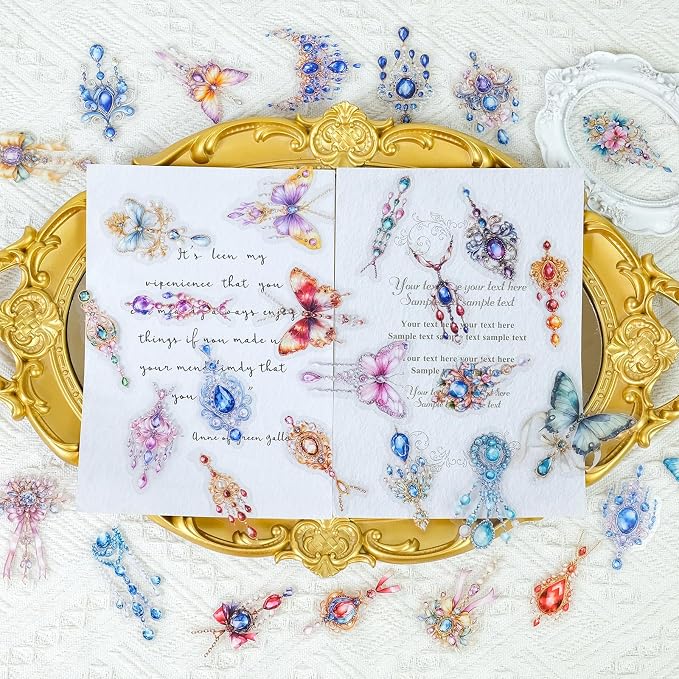 50-Piece Clear Waterproof Crystal Jewelry Gem Sticker - Image 3