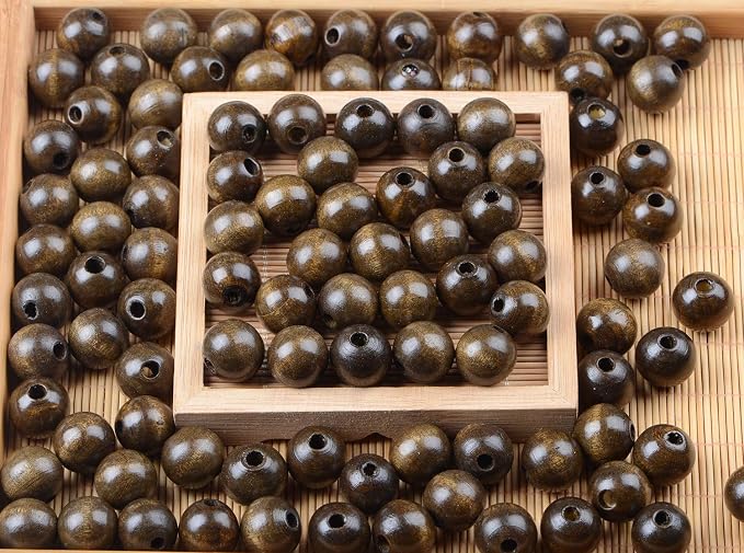 AD Beads Large Hole Wood Spacer Wooden Jewelry Making Bracelet Necklace - Image 4
