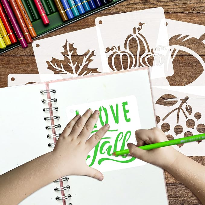 50 PCS Fall Painting Stencils Reusable Fall Stencils - Image 4