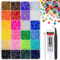 qiipii 24 Color 7200pcs 4mm Jelly Resin Rhinestones by qiipii