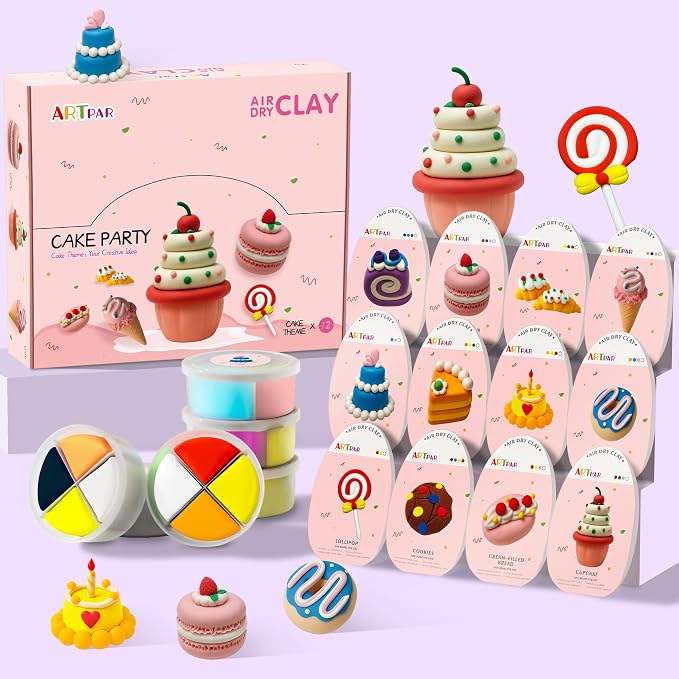 ARTPAR Air Dry Clay Kit, 12 Desserts Modeling Magic Clay by ARTPARWelcomesYou