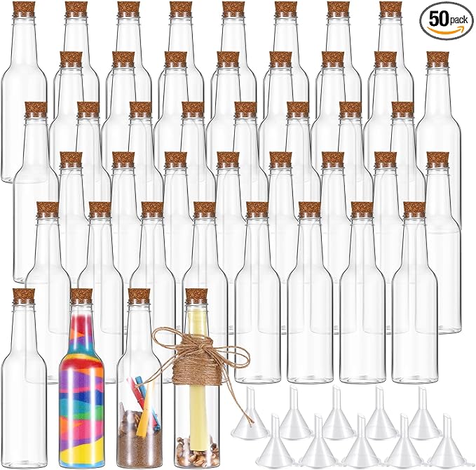 Tanlade 50 Pcs 5.6oz Plastic Sand Art Bottles by Tanlade
