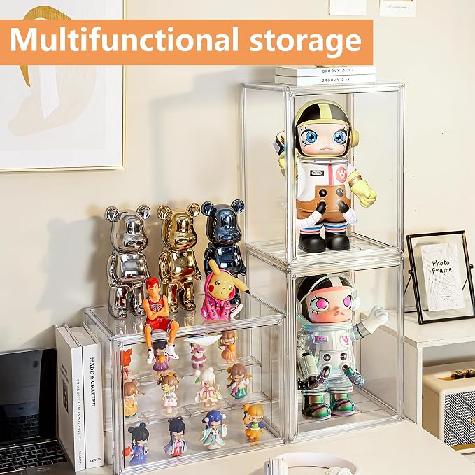 Attelite Acrylic Display Case for Collectibles 3-Tier Adjustable 2Pack | - Image 5